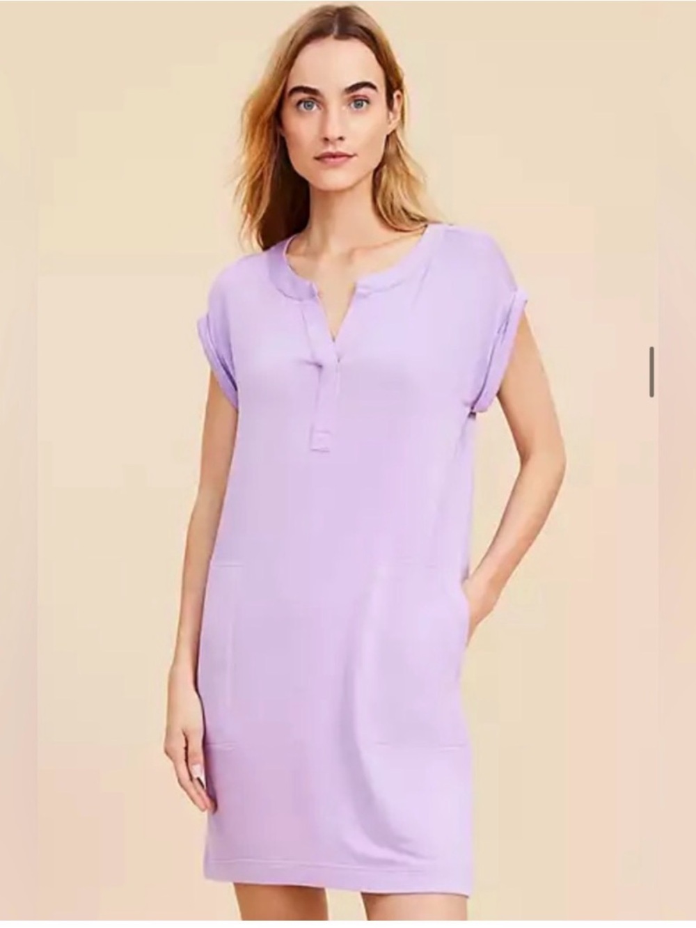 Lou & Grey Lavender Short-Sleeve Shift Tunic